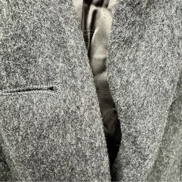 Pendleton Vtg Vintage Wool Long Coat Trench Grey Gray 18 READ - Picture 7 of 13